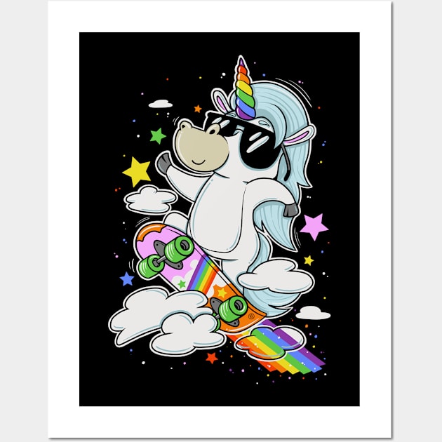 RAINBOW SKATER Wall Art by FernandoSala